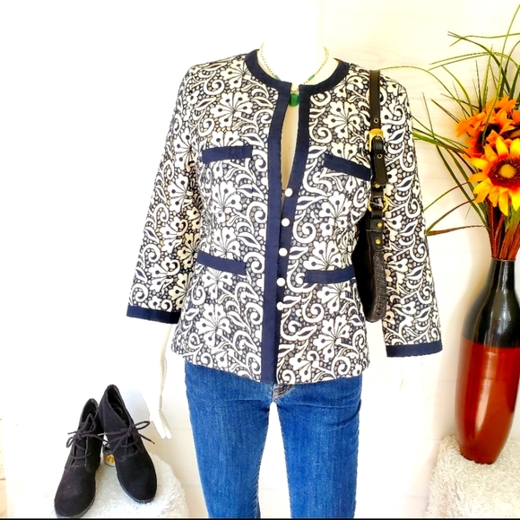 J. Crew Jackets & Blazers - Jcrew Embroidered Lace Overlay Blazer